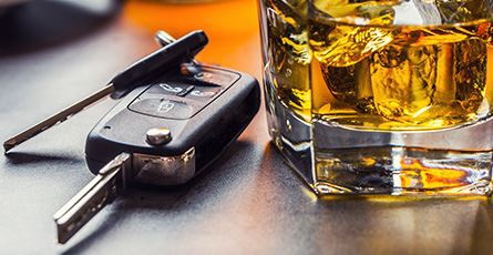 car keys and alcohol